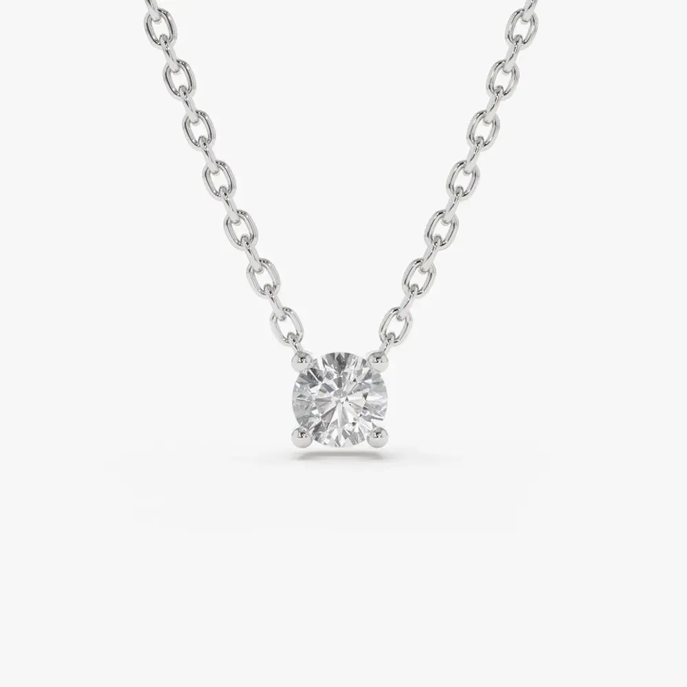 0.15CTW Round Cut Diamond Solitaire Necklace