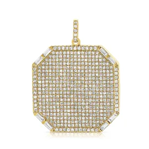 14K Yellow Gold Diamond Pave Locket