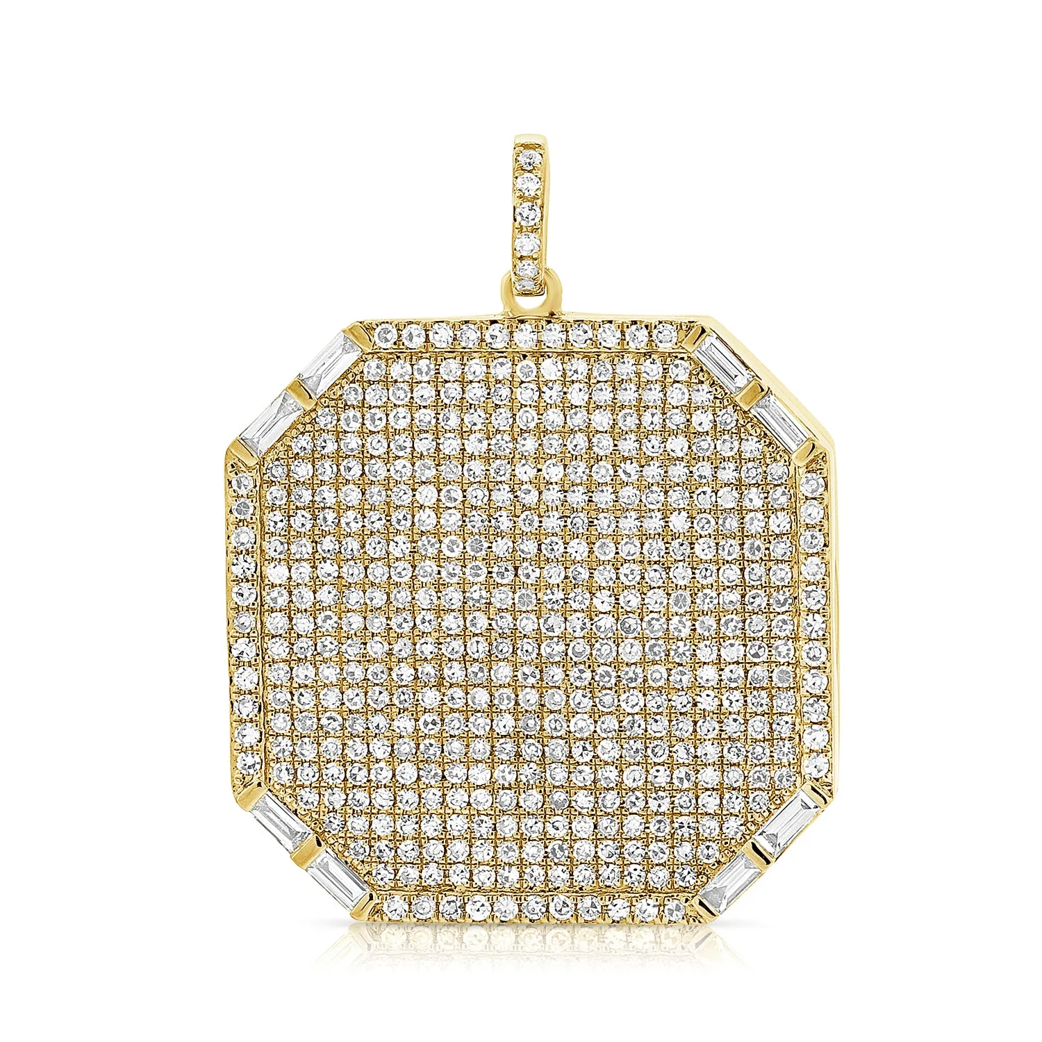 14K Yellow Gold Diamond Pave Locket