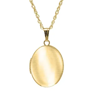 14K Yellow Gold Filled Oval Locket