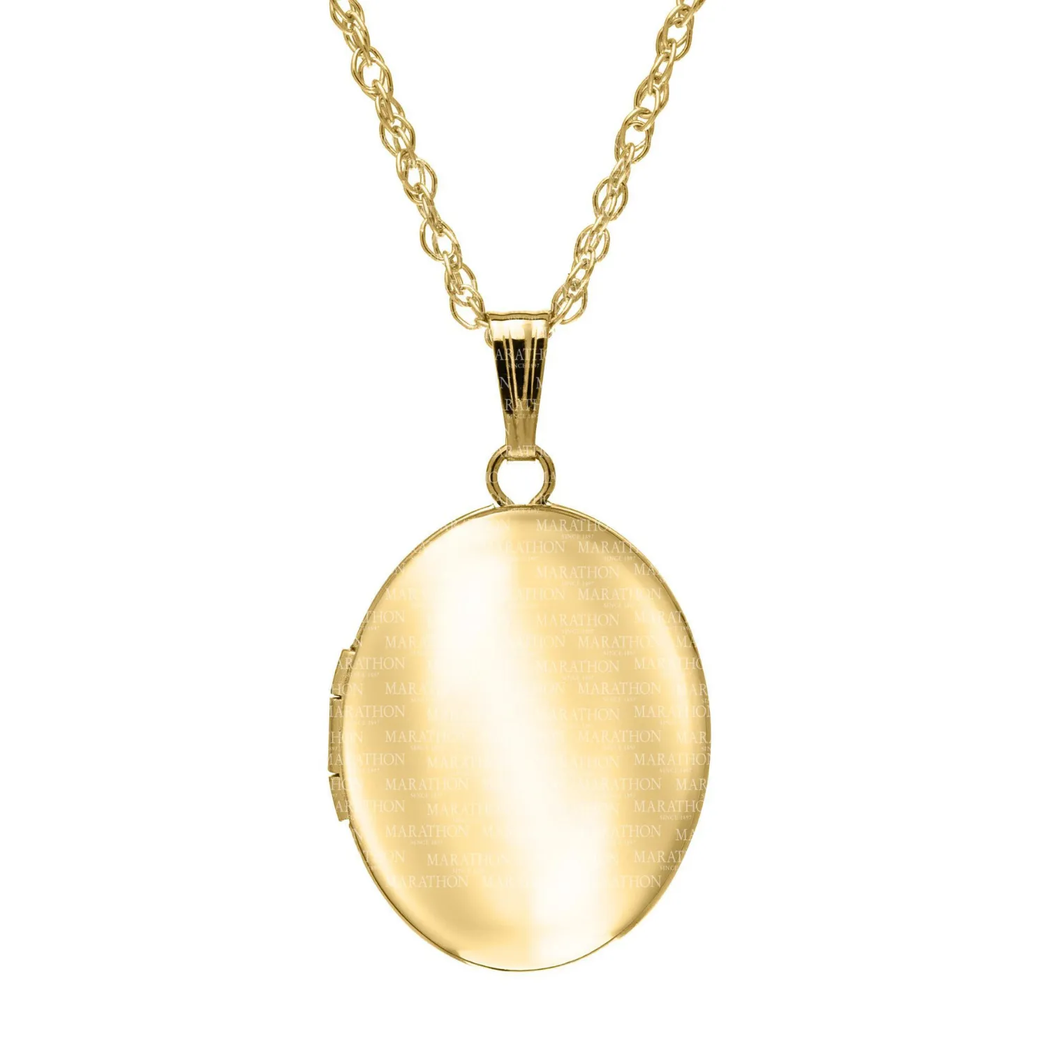 14K Yellow Gold Oval Locket