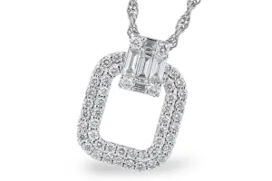 14KT .72CTW Diamond Negative Space Necklace