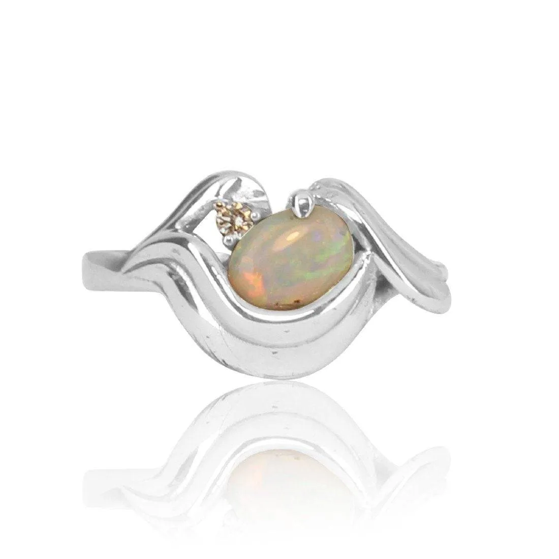 14kt White Gold Opal ring