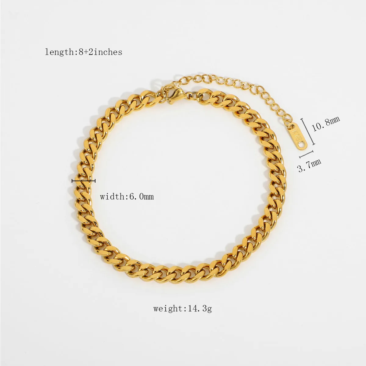 18k Gold-Filled Cuban Link Anklet - Anklets For Women - Gold Anklet - Ava Anklet