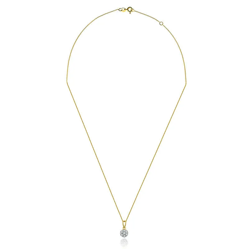 18k Gold Gold Hollow Arrow Diamond Necklace