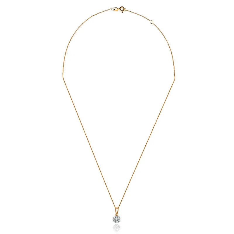 18k Gold Gold Hollow Arrow Diamond Necklace