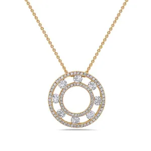 18K Yellow Natural Diamond 17 inch Necklace