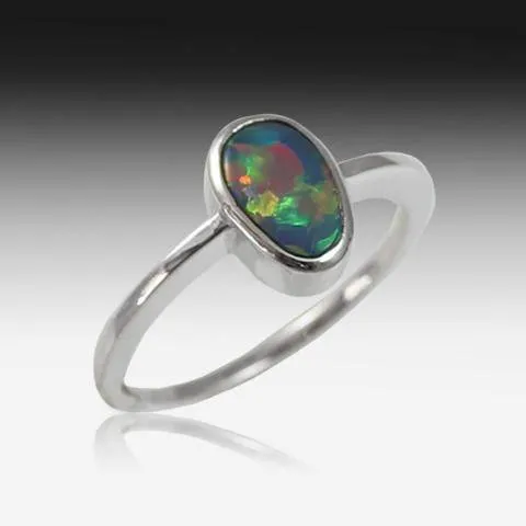 18kt Black Opal ring