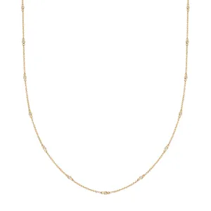 18" Fine Diamond Chain Necklace - Yellow Gold