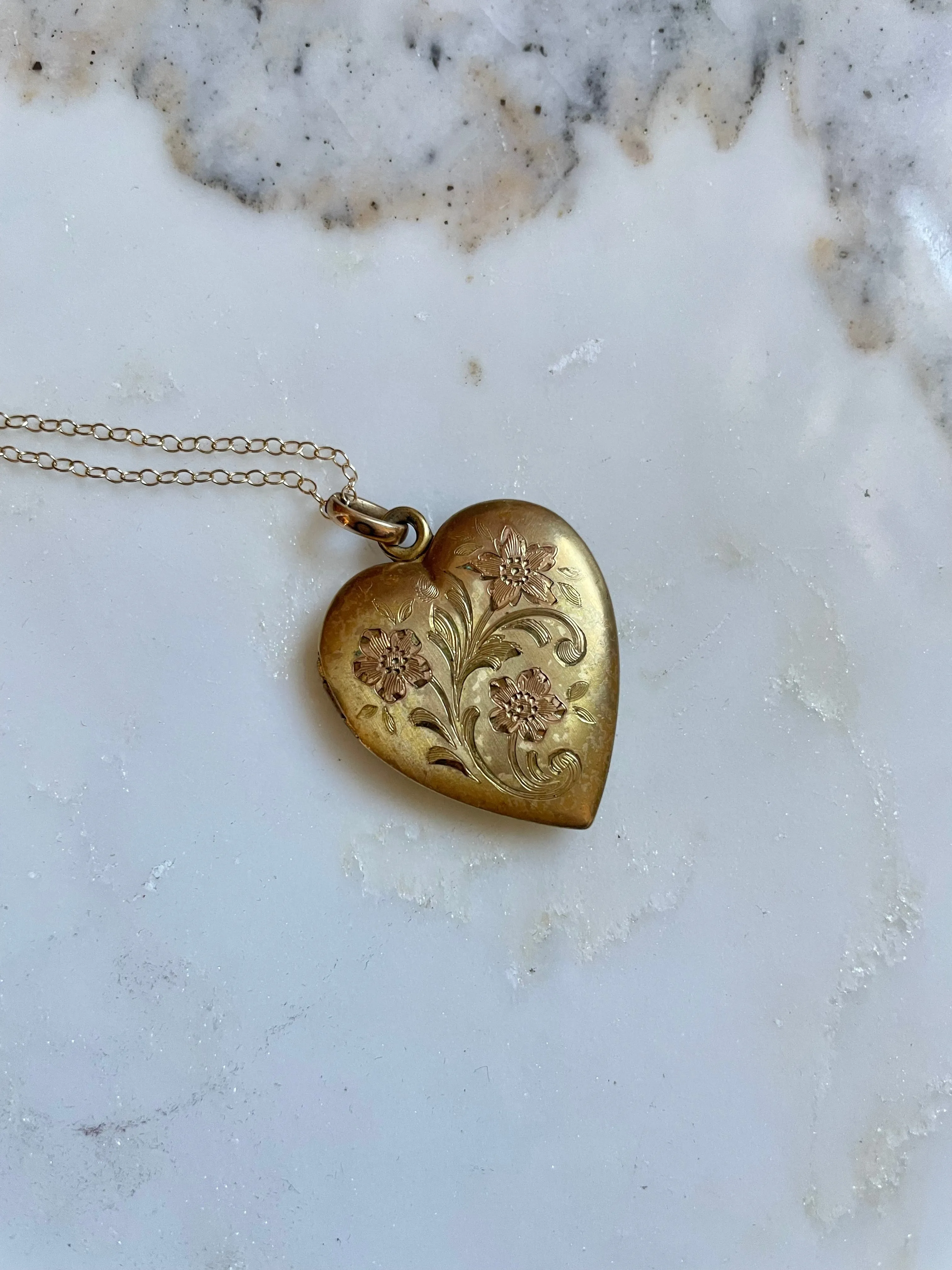 1940s Flowering Heart Locket