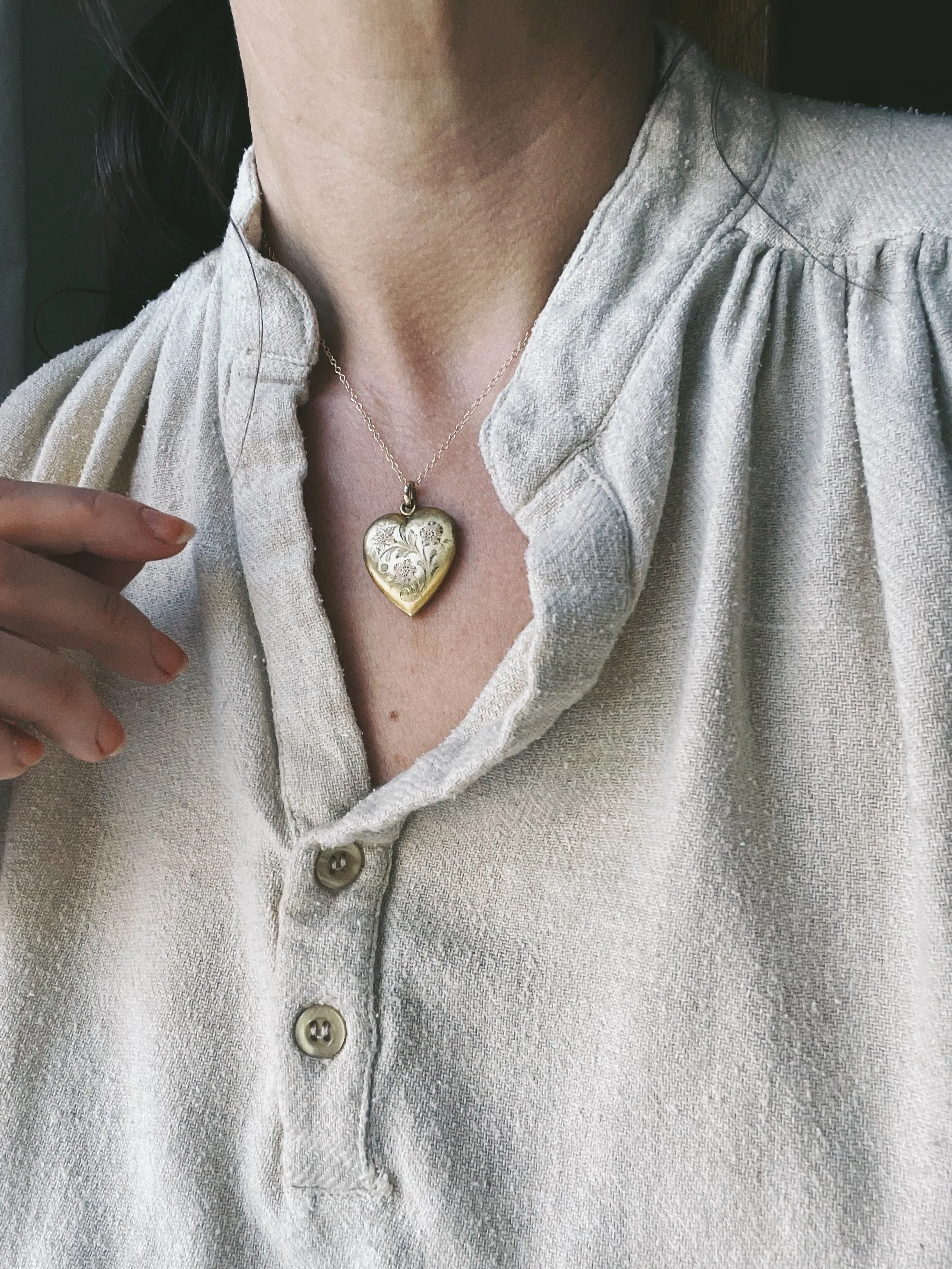 1940s Flowering Heart Locket