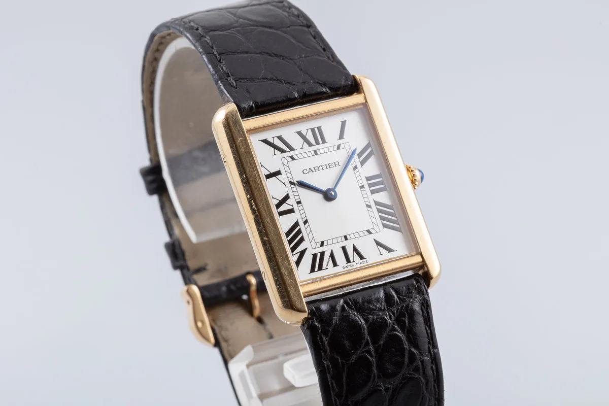 2016 18K & Acier Cartier Tank Solo W5200004 with Box & Papers