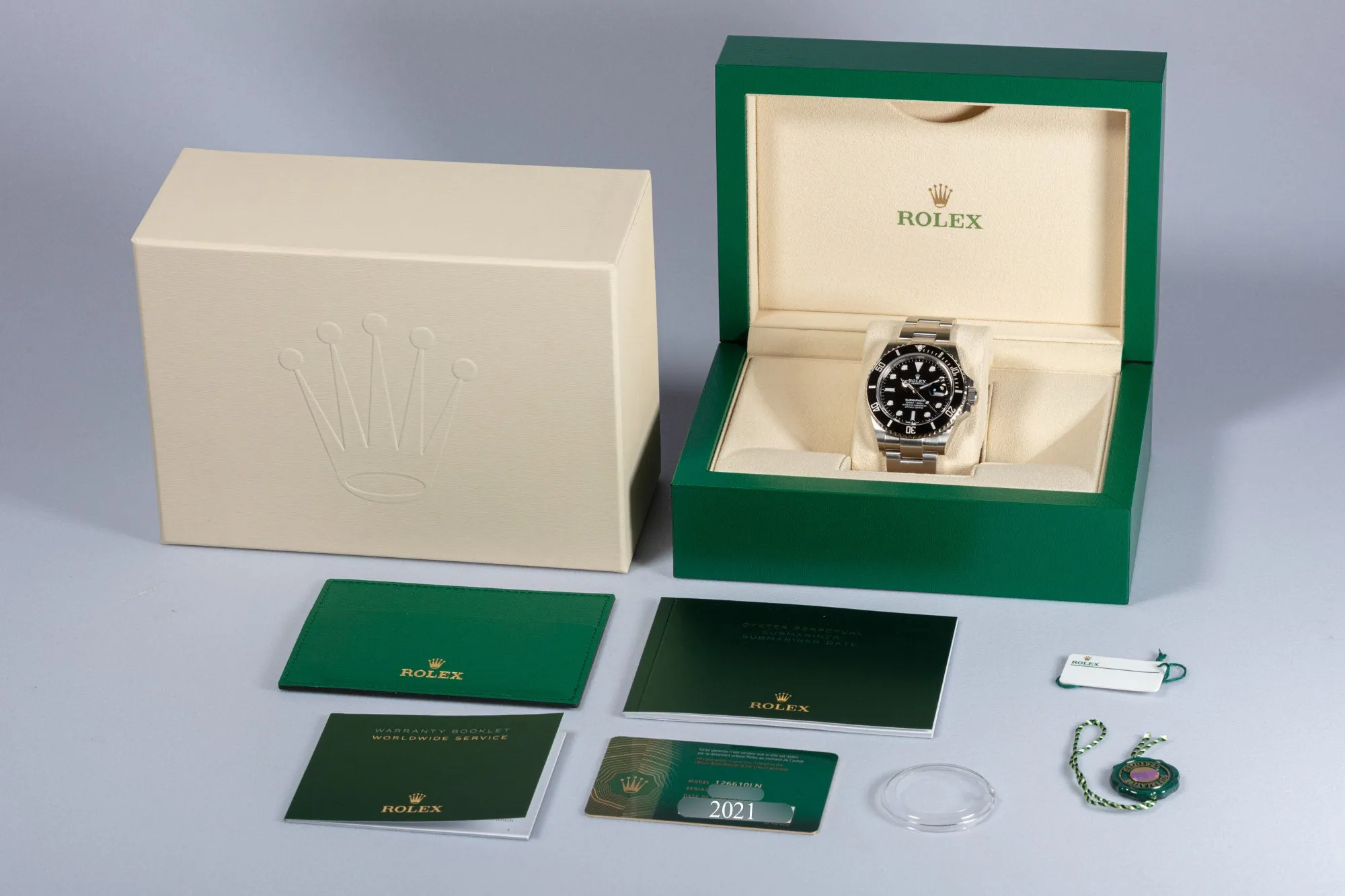 2021 Rolex Submariner 126610LN with Box, Card, Hangtags & Booklets