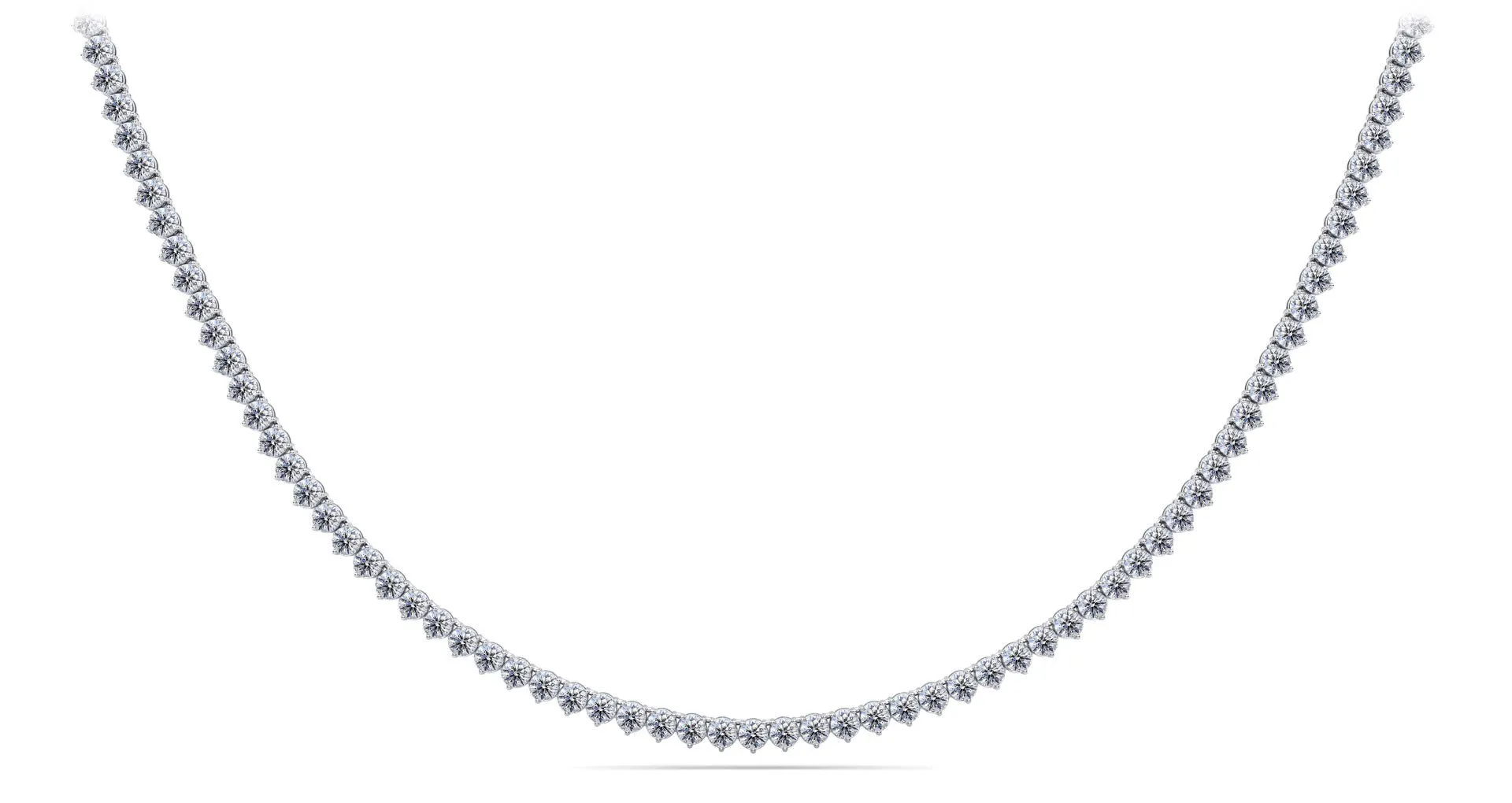 3 Prong Riviera Diamond Necklace with 33.21 ct.(finished) 4.7mm