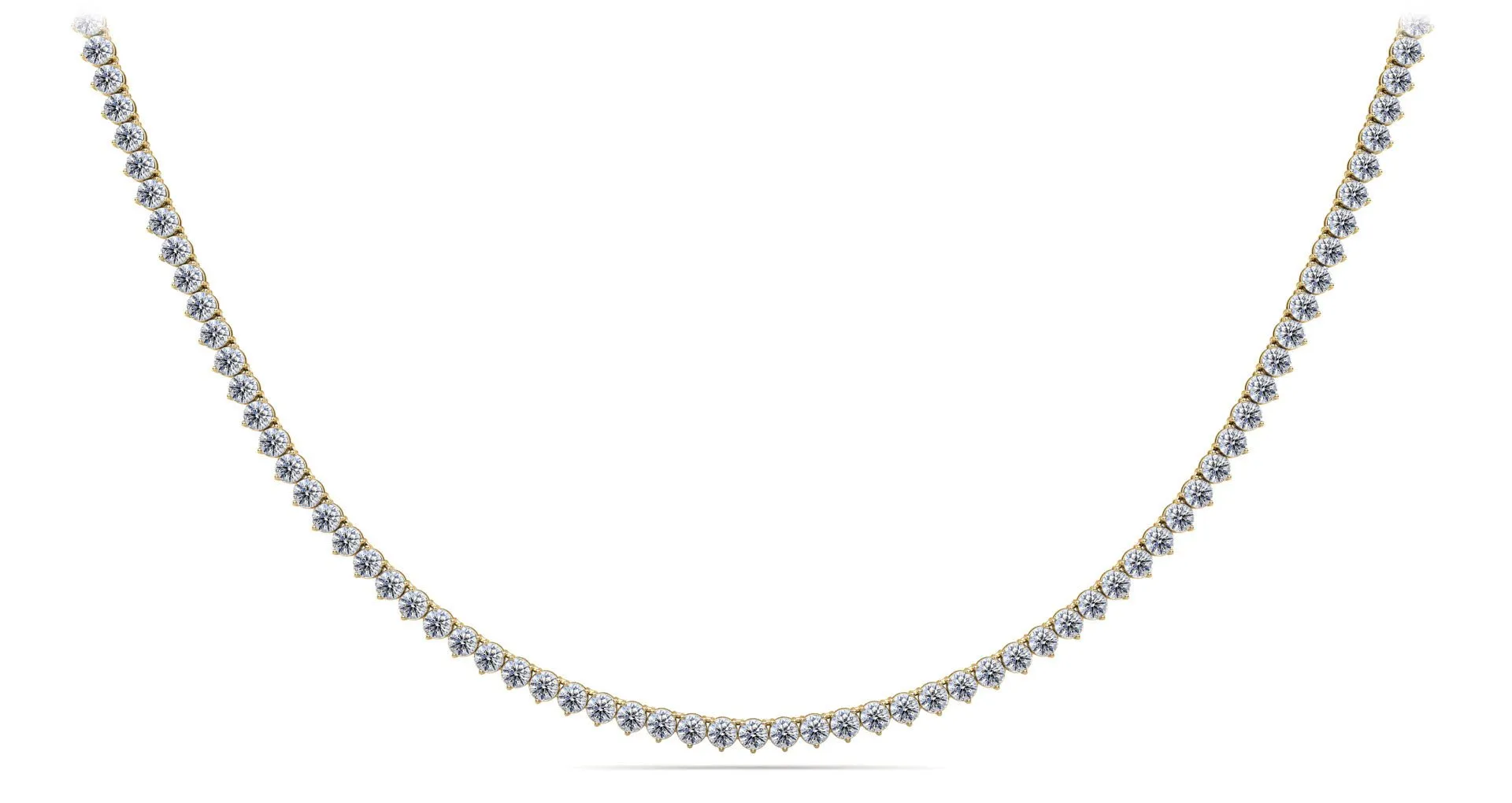 3 Prong Riviera Diamond Necklace with 33.21 ct.(finished) 4.7mm