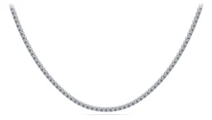 4 Prong Riviera Diamond Necklace with 29.05 ct.(finished) 4.5mm