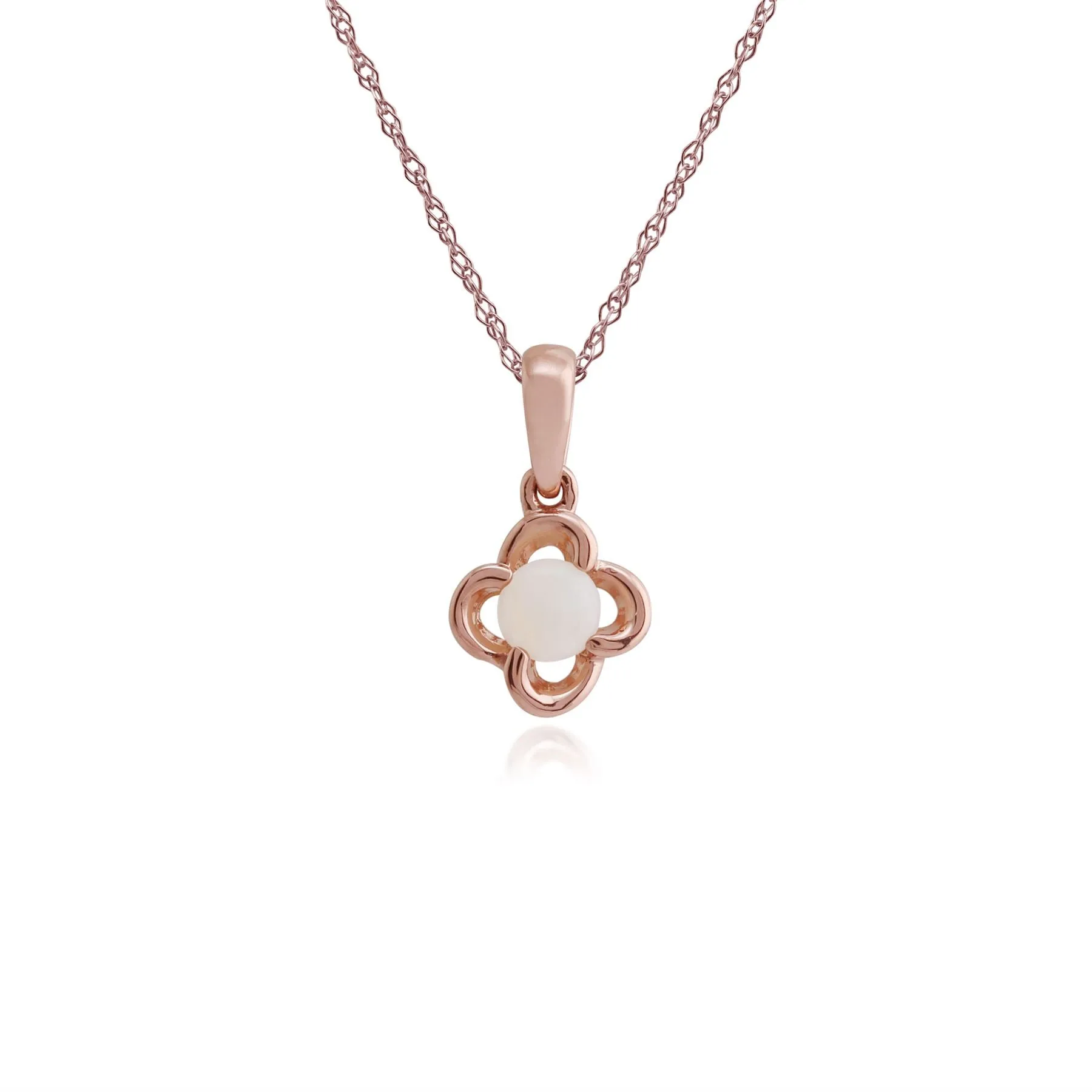 9 karat Rose Gold Opal 18zoll Halskette