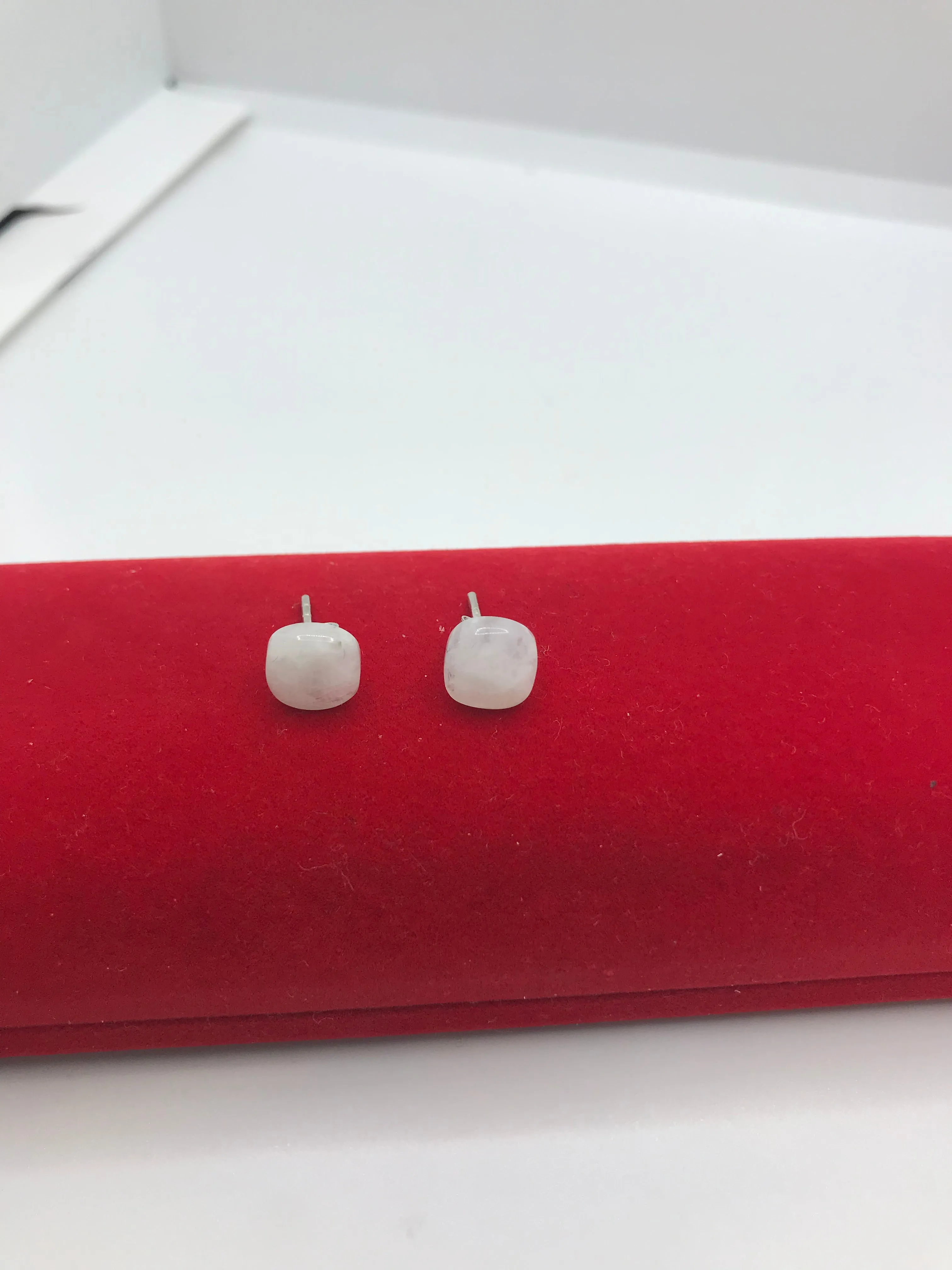 925 sterling silver moonstone studs