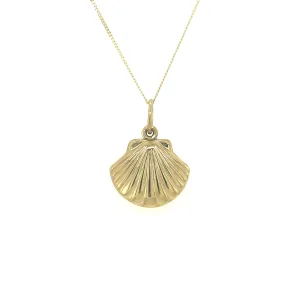 9ct Yellow Gold Oyster Shell Locket Necklace