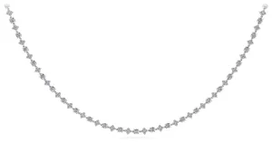 Alternating Clusters Diamond Lab-Grown Diamond Necklace with 10.85 ct.(finished) 1.8mm, 4mm