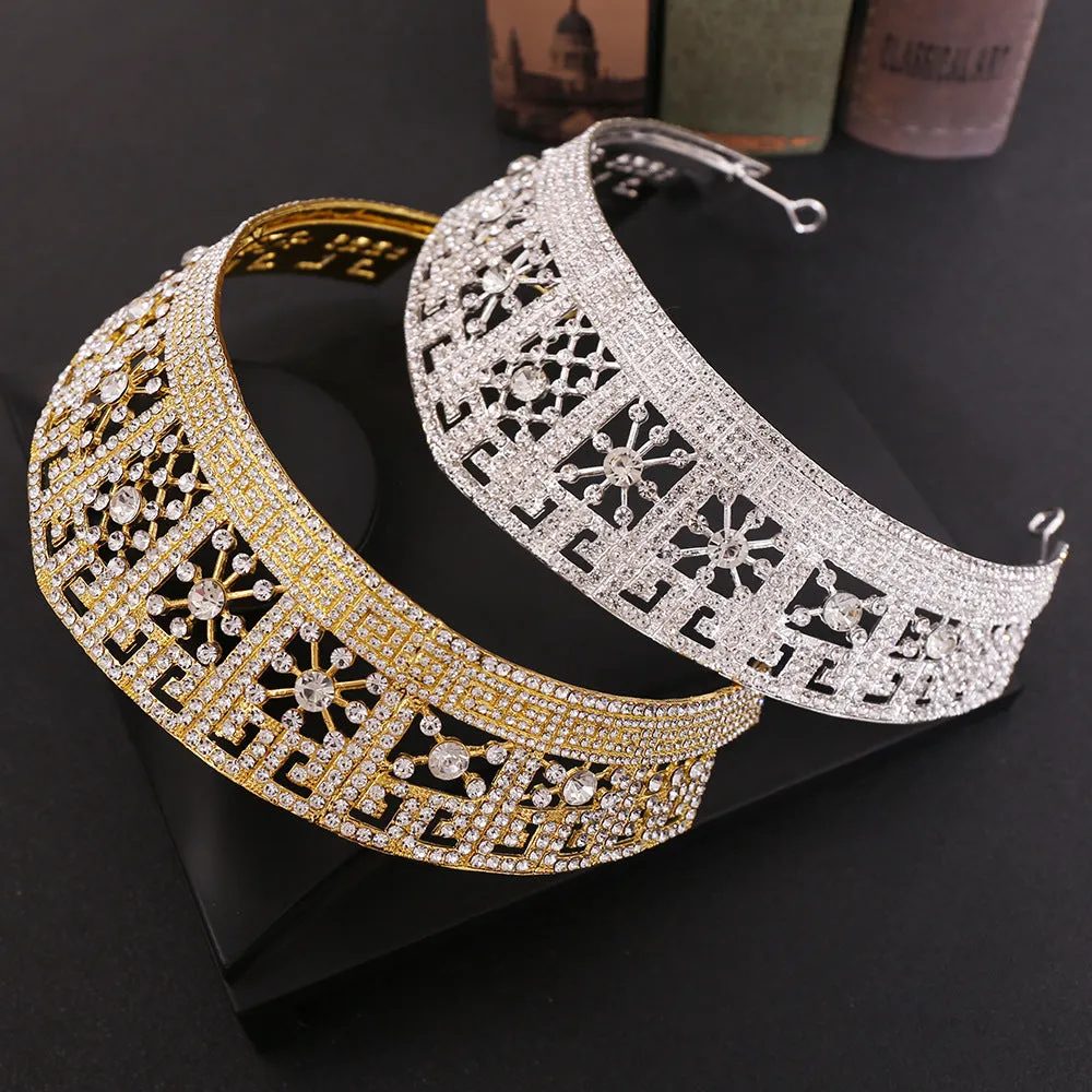 American Baroque wedding dress high-end zinc alloy wedding hair accessories inlaid with rhinestone wedding crown