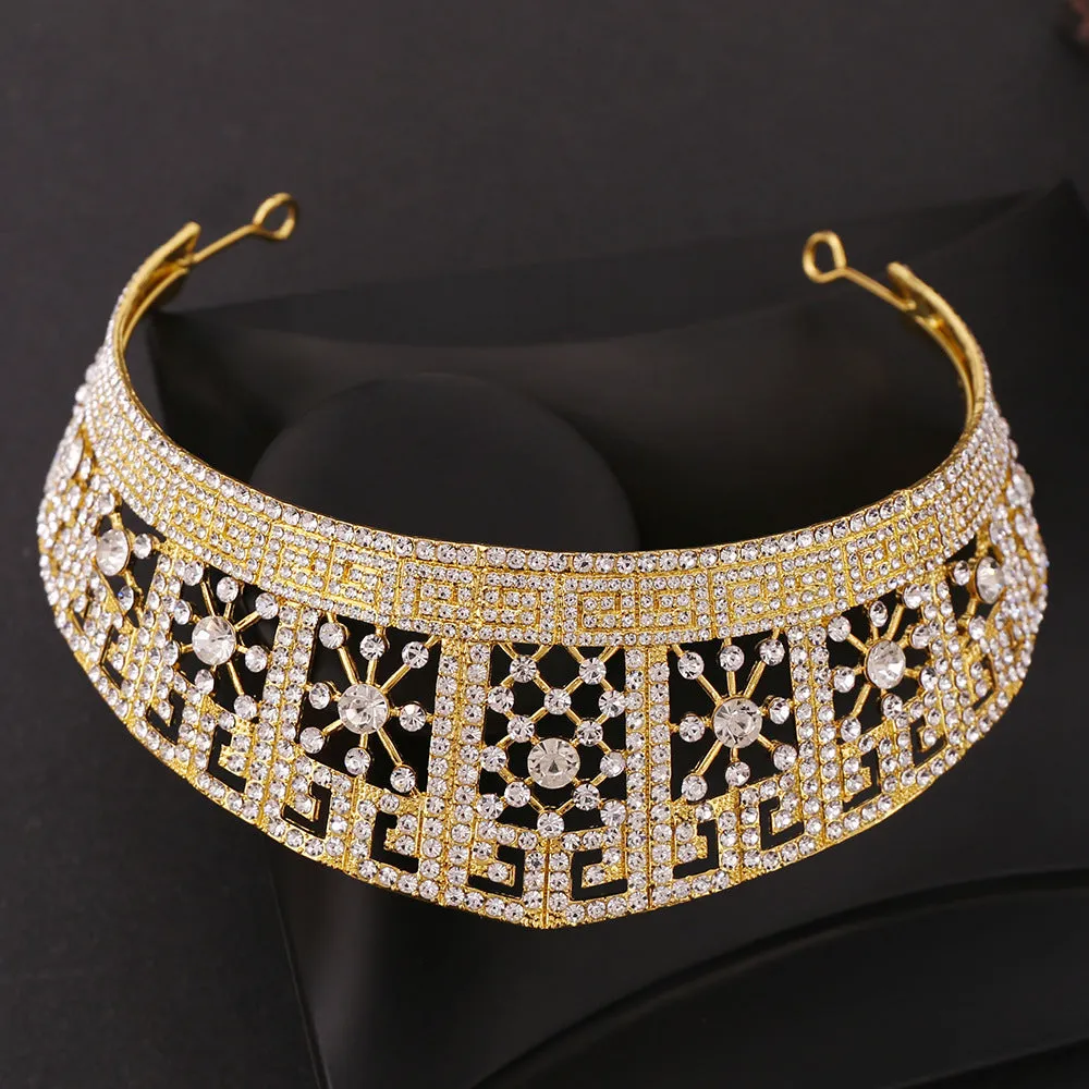 American Baroque wedding dress high-end zinc alloy wedding hair accessories inlaid with rhinestone wedding crown