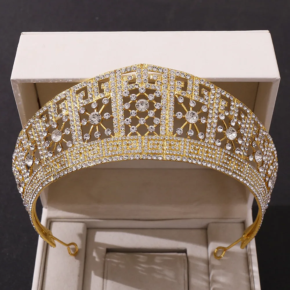 American Baroque wedding dress high-end zinc alloy wedding hair accessories inlaid with rhinestone wedding crown