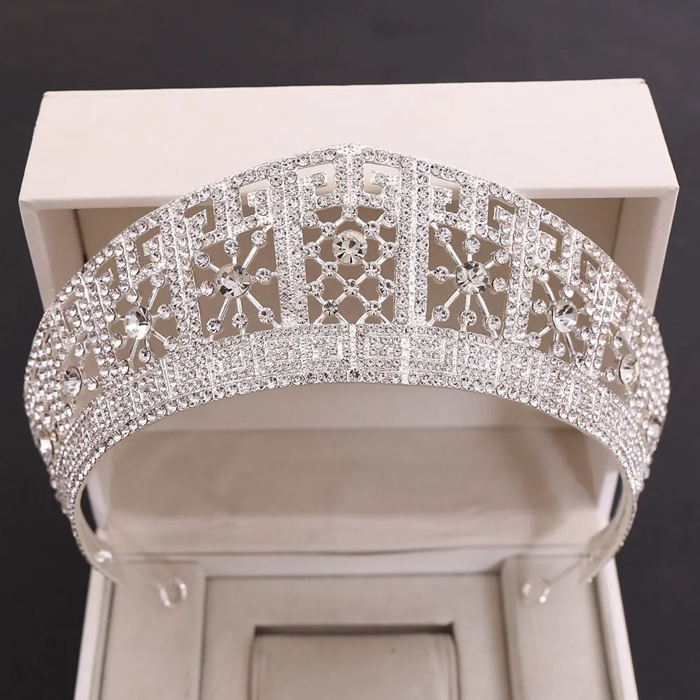 American Baroque wedding dress high-end zinc alloy wedding hair accessories inlaid with rhinestone wedding crown