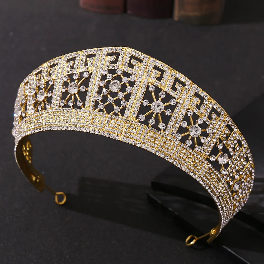 American Baroque wedding dress high-end zinc alloy wedding hair accessories inlaid with rhinestone wedding crown