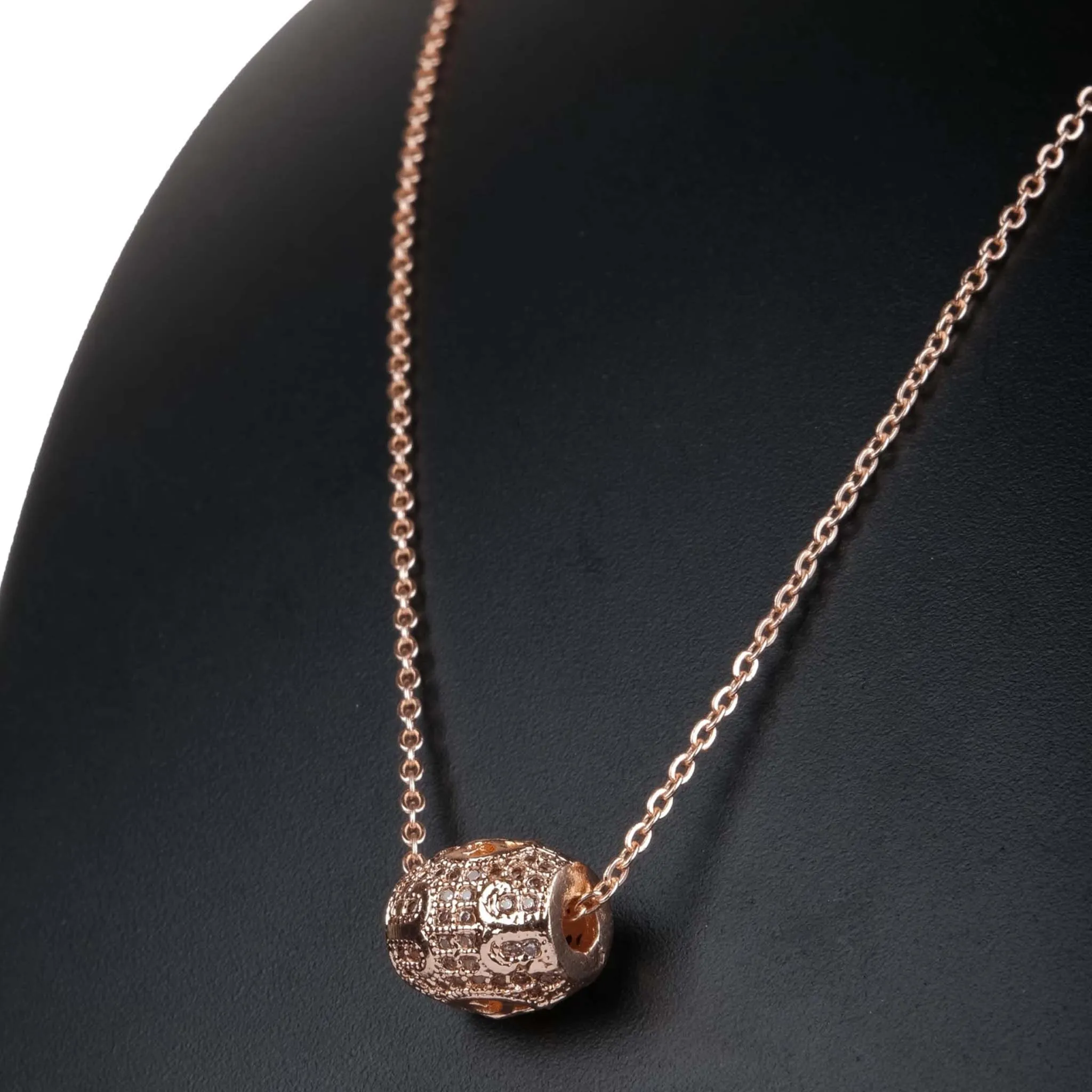 American Dimond Pendent With Chain-69 Gold- Gold-plated Diamond Brass Pendant