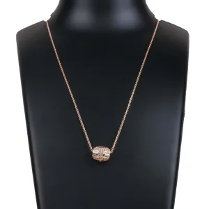 American Dimond Pendent With Chain-69 Gold- Gold-plated Diamond Brass Pendant