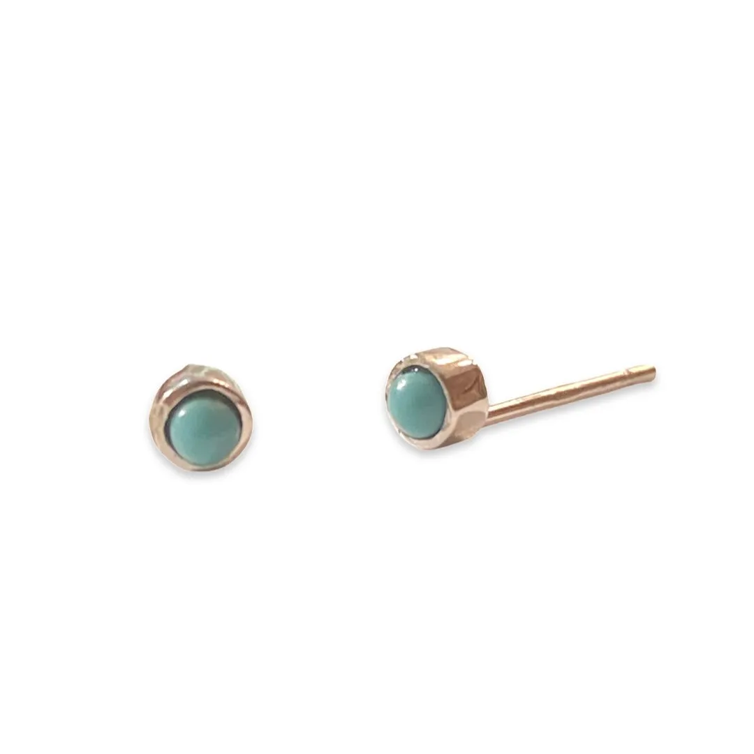 Amy Turquoise Bezel Studs