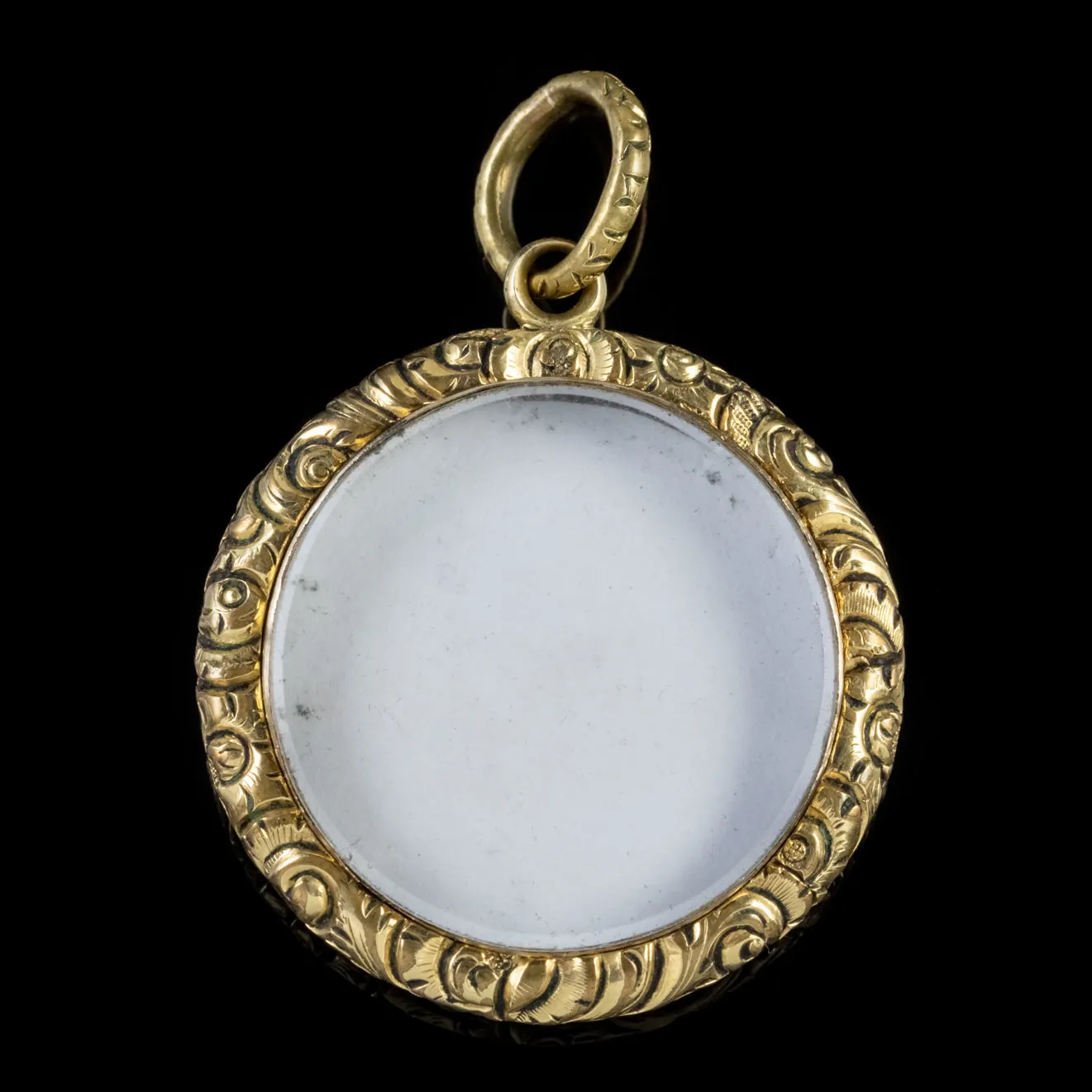 Antique Georgian Forget Me Not Locket 18Ct Gold Circa 1830