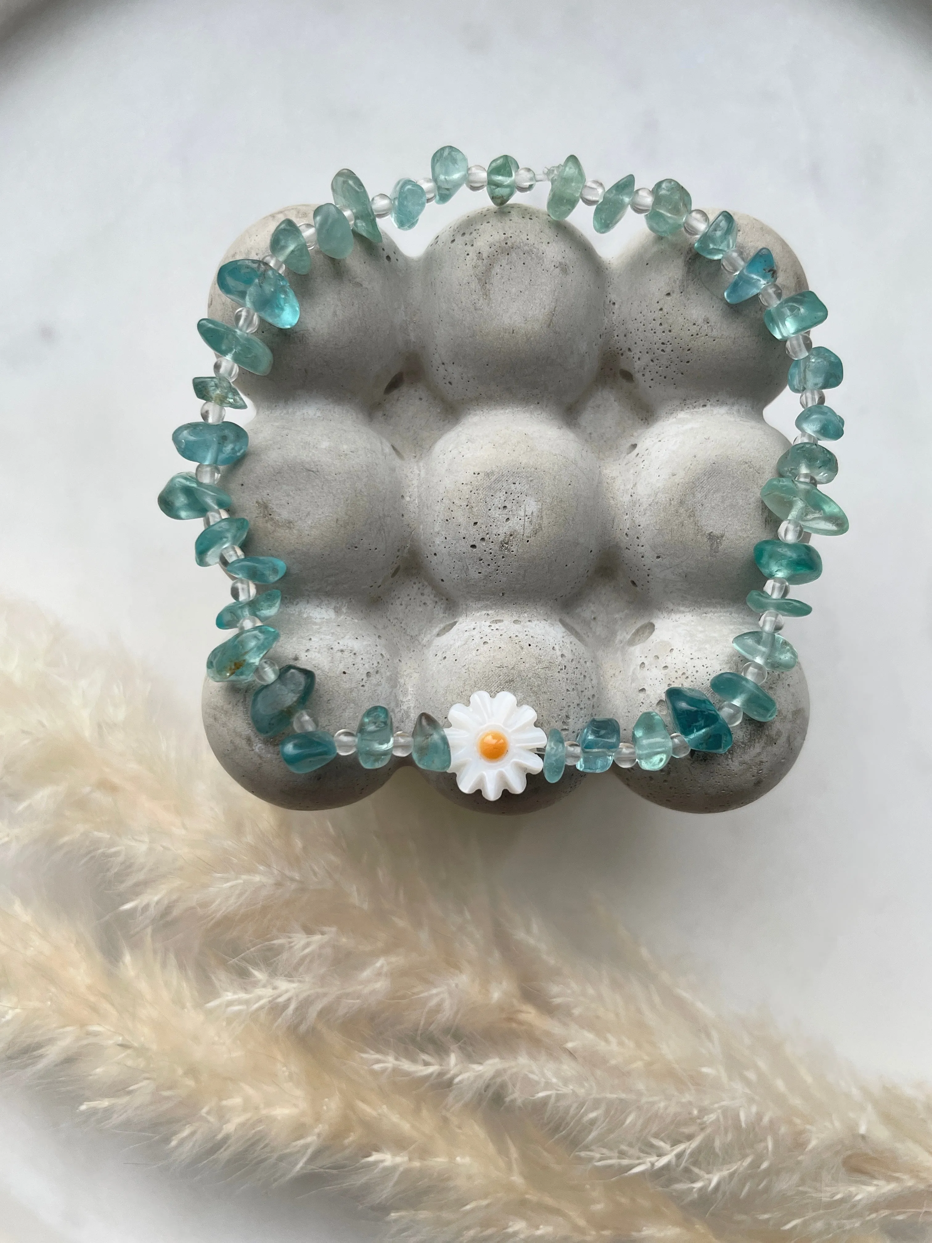 Apatite crystal bracelet