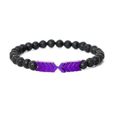 Arrow Lava Stone Bracelet