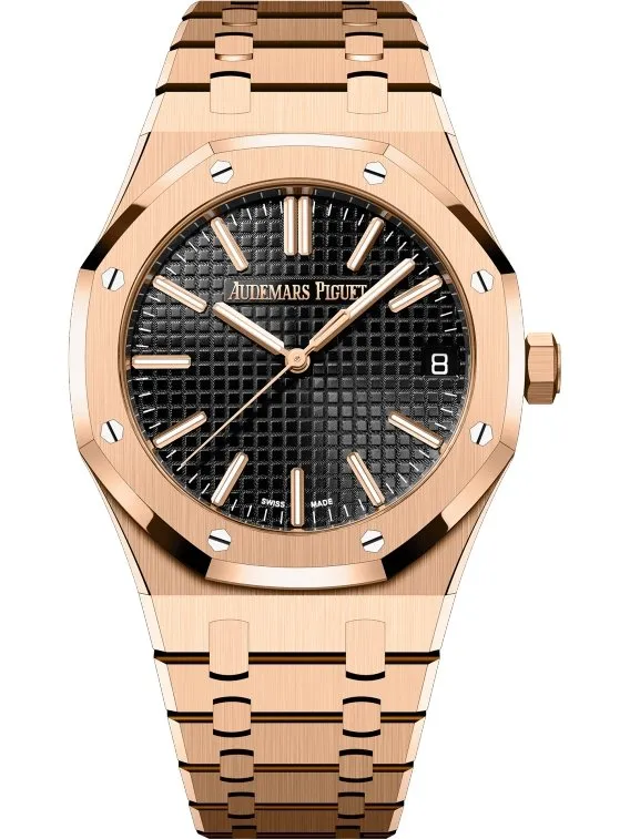 Audemars Piguet Royal Oak SELFWINDING Rose Gold Black Dial "50TH ANNIVERSARY" 15510OR.OO.1320OR.02