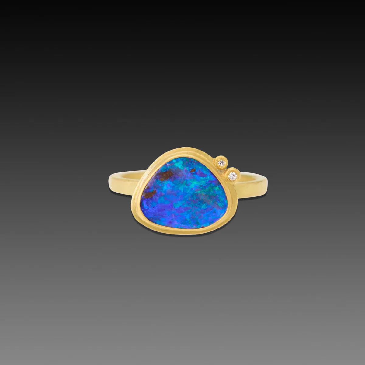 Australian Boulder Opal Ring