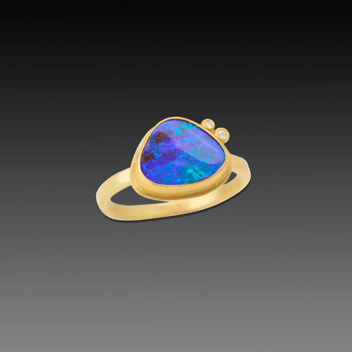 Australian Boulder Opal Ring