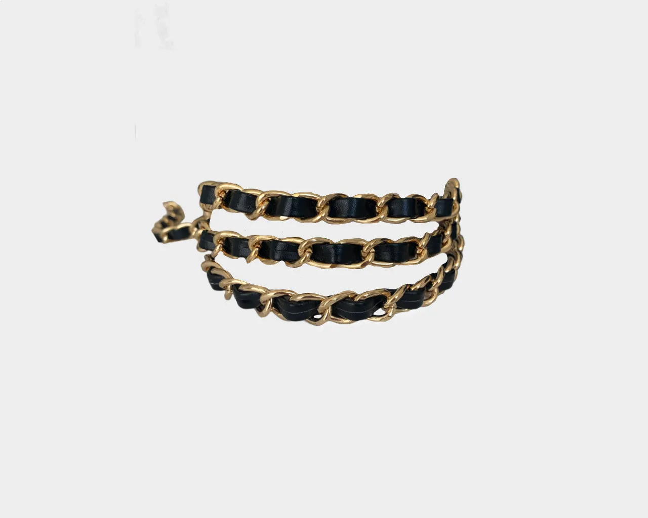 Black & Gold Multi Layer Link Choker - The Park Avenue