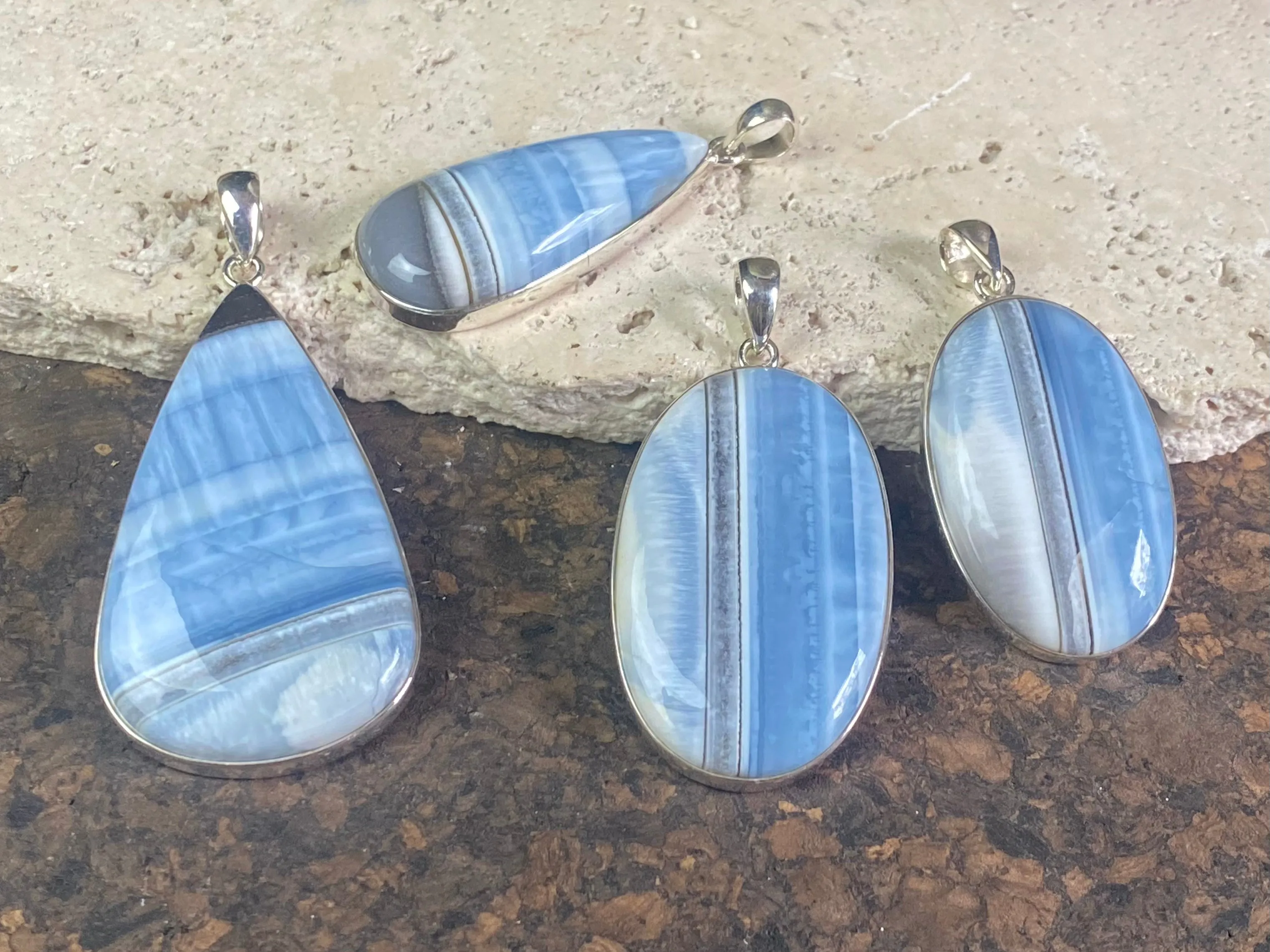 Blue Opal Pendants