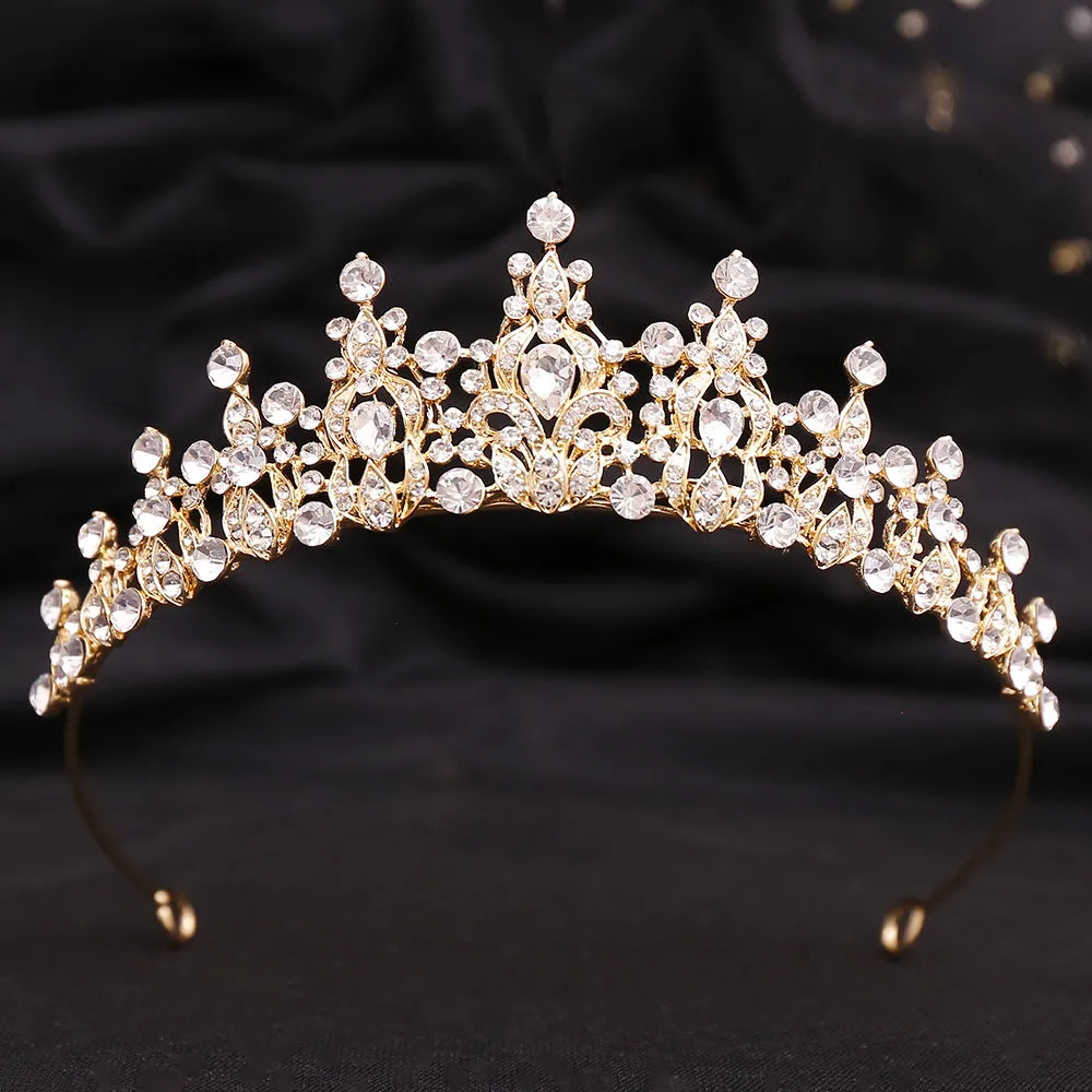 Brides Tiaras and Headdresses Crowns for Wedding Bride Queens Women Birthday Party Hair Accessories Crystal Bridal Crown