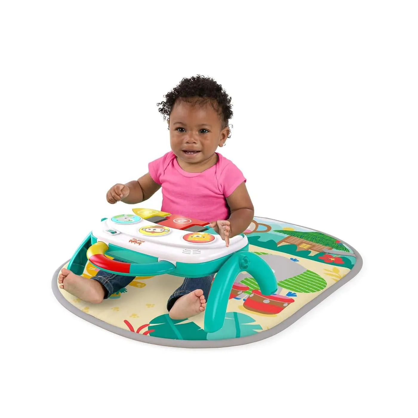 Bright Starts - 4-in-1 Groovin’ Kicks™ Piano & Drum Kick Gym - Tropical Safari™