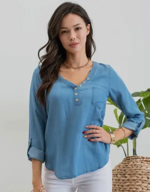 Britt Long Sleeve Chambray