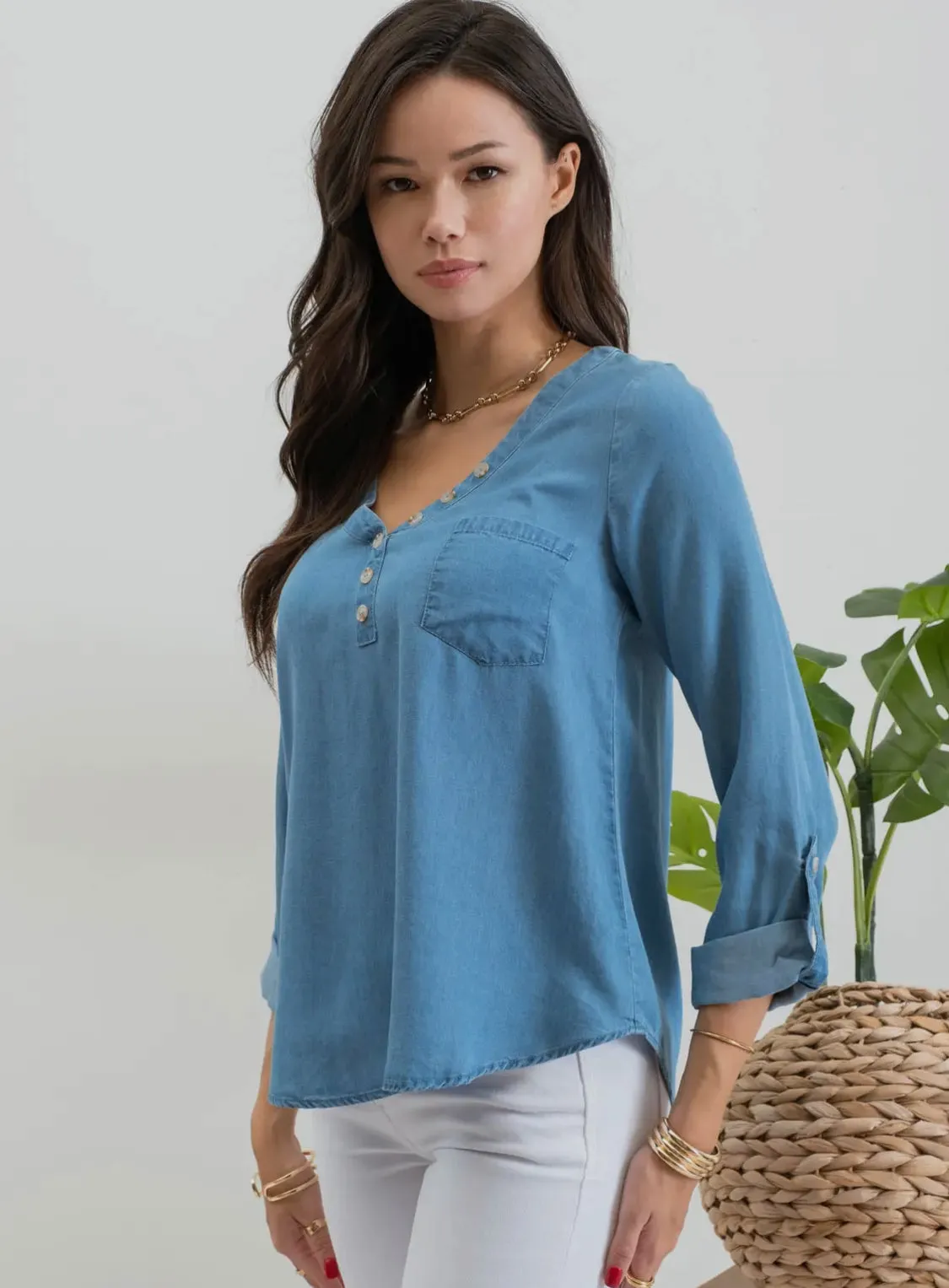 Britt Long Sleeve Chambray