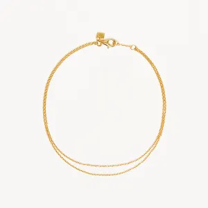 By Charlotte Purity Double Chain Anklet, Gold