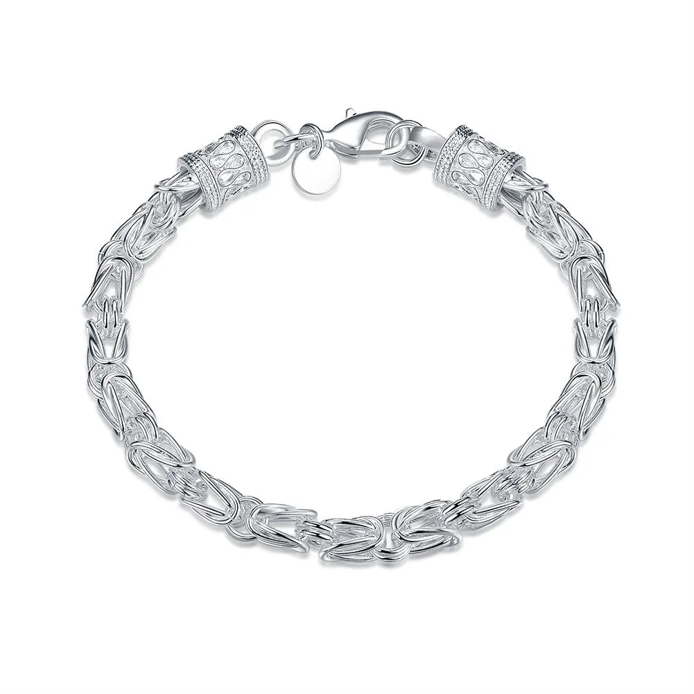 Byzantine Bracelet in 18K White Gold Plated