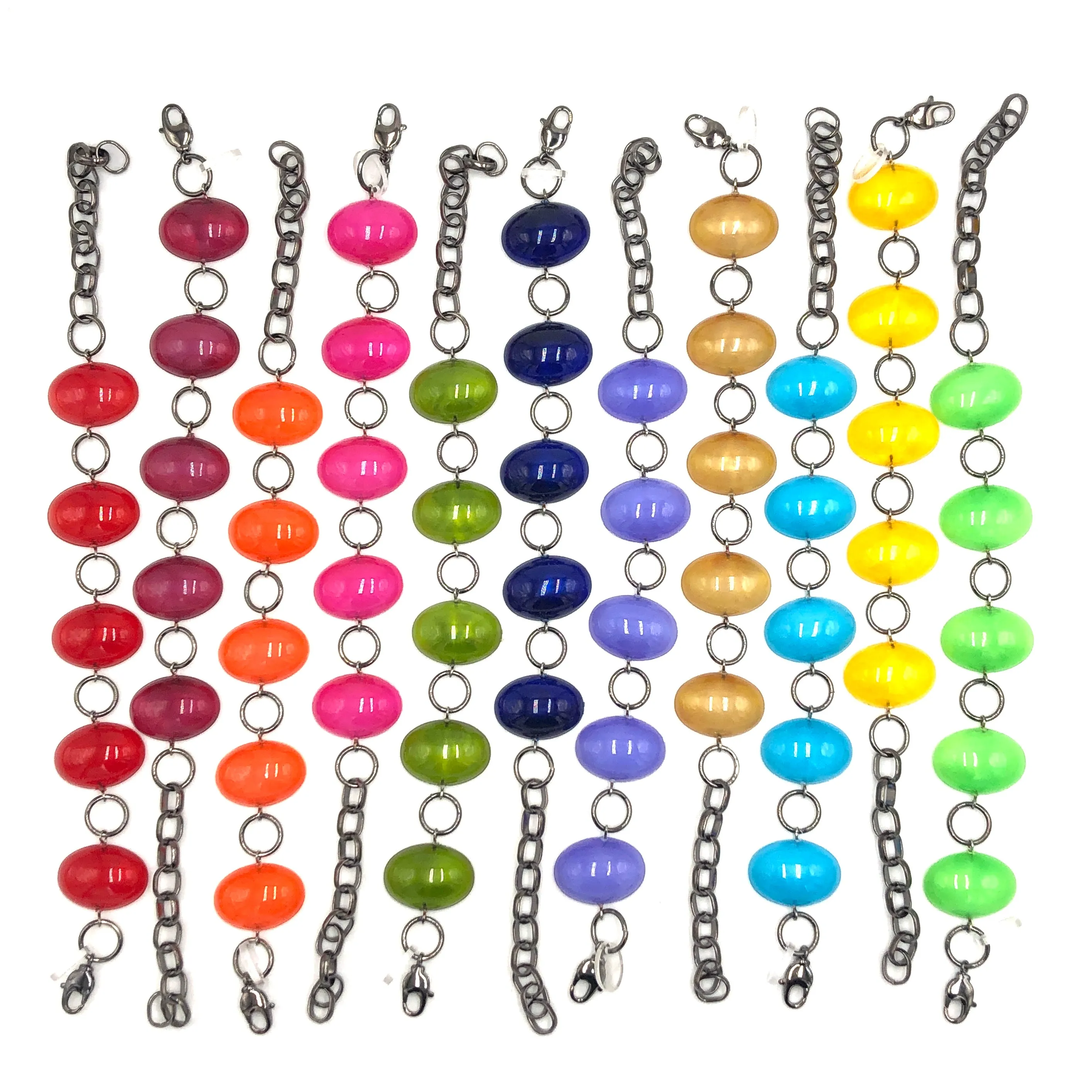 Cherry Jelly Bean Stations Bracelet