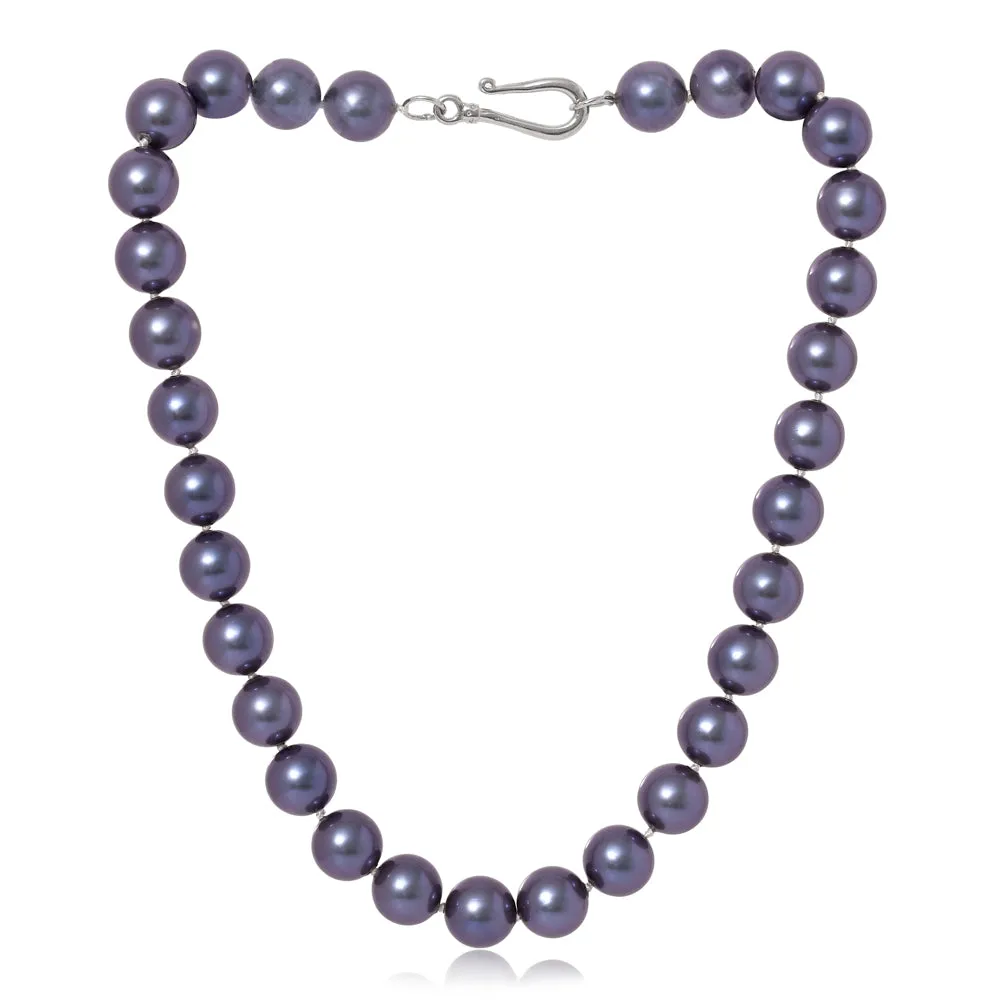 Clara large chunky purple Mother Of Pearl Necklace