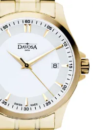 Classic Quartz Swiss-Made White Golden Executive Watch 16347915