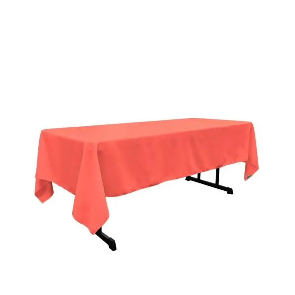 Coral Polyester Tablecloth